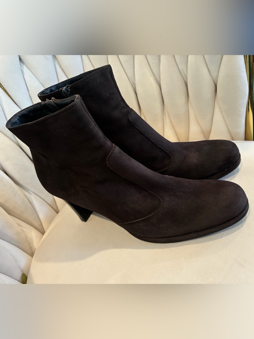Paul Green Dark Brown Suede Ankle Boots